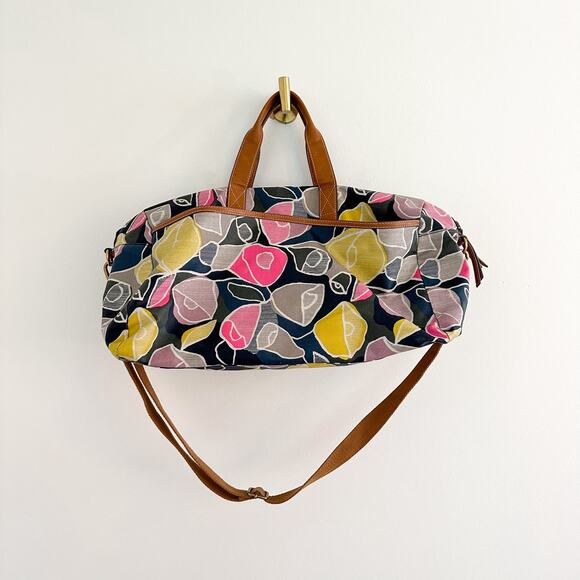 Fossil Eliza Weekender Floral Duffel Tote Bag Multicolor - Picture 1 of 12